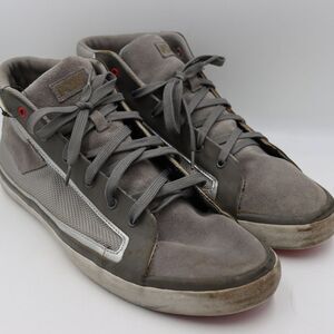 Pony Feed The Cat Mid Gray Vintage Sneakers Retro Casual Fabric US 13 Men